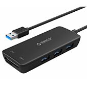 Orico 3 Port USB3.0 Hub With TF and SD Card Reader Black