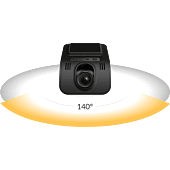 YI Mini Smart Dash 1080P 2MP 140 Micro SD Slot Camera Blac