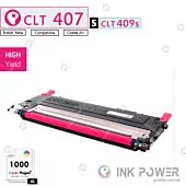 Inkpower Generic for Samsung CLT-K407S for use with Samsung CLP-320 CLP-325 CLX-3185 Series Magenta Toner Cartridge