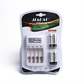 Jiabao JB212 Battery Charger with 4 Pieces 600mAh AA Rechargeable Batteries