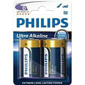 Philips Ultra Alkaline Battery LR20E2B 2 x Type D / R20 Ultra Alkaline Battery