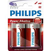 Philips PowerLife Battery LR20P2B 2 X Type D Power Alkaline Batteries