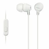 Sony EX15AP In-Ear Headphones with Mic for iPhone- Android - Blackberry White