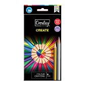 CROXLEY CREATE Wood Free Pencil Crayons Gold and Silver (Box of 12)