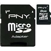 PNY-8GB Micro SD Card with SD Adapter