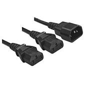Power Cable-Male To 2 X Female 1.8m