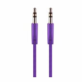Pro Bass Chain Series Blister Flat Auxiliary Cable Purple