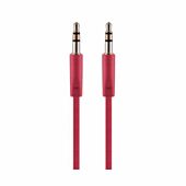 Pro Bass Chain Series Blister Flat Auxiliary Cable Red