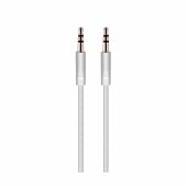 Pro Bass Chain Series Blister Flat Auxiliary Cable White