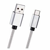 Pro Bass Braided Series Micro USB Cable 1.2m Silver
