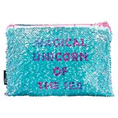 Quest Sequin Narwhale Pencil Case Pink