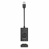 Orico USB External Sound Card with 2 x Headset and 1 x Microphone port and Volume Control - Black