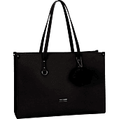 Supanova Pompom Ladies Laptop Bag Black