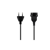 SWITCHED Easy Cable Extender 2Pin Euro to 2Pin Euro Socket 2M - Black