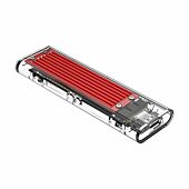 Orico M.2 NVME (2230/2242/2260/2280) to USB3.1(Device Input) Gen-2 Type-C(Enclosure Side) Transparent SSD Enclosure (2TB Max) - Red Heatsink (Compatible with CTA2-SV/CTA2-GR)