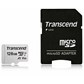 Transcend 300S 128GB MicroSDXC/SDHC Class 10 U1 Memory Card with SD Adapter