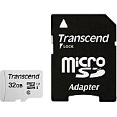 Transcend 300s 32GB MicroSD Uhs-1 U1 Class10 - Read 95mb/S - Write 45mb/S With Adaptor