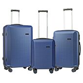 Travelwize Cyclone 3 Piece ABS Luggage Set Navy