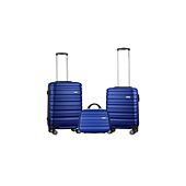 Travelwize Rio ABS 3Pc Luggage Set Grey and Navy