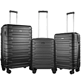 Travelwize Cabana ABS 4-Wheel Spinner 55cm Luggage Black