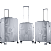 Travelwize Ripple PP 4-Wheel Spinner 75cm Luggage Platinum