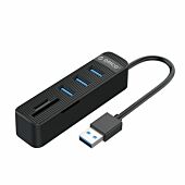 Orico 3 Port USB3.0 Hub with Card Reader - Black