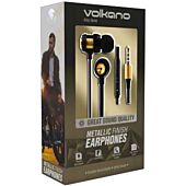 Volkano Alloy series metal earphone - Gold