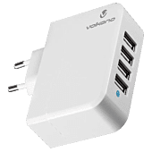 Volkano Quattro Series Smart USB wall charger with 4 ports