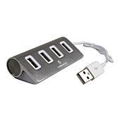 Volkano Pivot series 4 port USB Hub - Silver