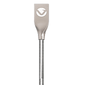Volkano Iron Series Round Metallic Spring Micro USB Cable 1.2m Silver