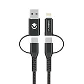 Volkano Weave series 4-in-1 charge & data cable
