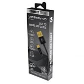 Volkano Micro series USB to Micro USB M and M cable 0.75m
