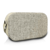 Volkano Fabric Series Bluetooth Speaker With Fabric Trim - Light Grey