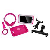 Volkano Kids 7 inch tablet Pink silicone cover headphone bundle