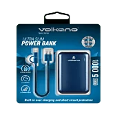 Volkano Nano Series 5000 mAh Li-Po Powerbank - Blue