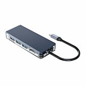 Orico 6 Port 3 x USB3.0|1 x HDMI|1 x RJ45|1 x Type-C Transparent Hub - Grey