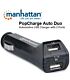 Manhattan PopCharge Auto Duo - Automotive USB Charger with 2 Ports