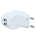 Manhattan PopCharge Home - Europlug C5 USB Wall Charger with Two Ports