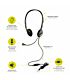 Port Stereo Headset with Mic with 1.2m Cable|1 x 3.5mm|Volume Controller - Black