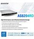 Asustor AS6204RD 1U Rack Mount 4 x Bay Hot Swappable Enterprise Network Attached Storage Device
