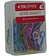 DLOffice Multicolour 28mm Paper Clips Plastic Tub of 70
