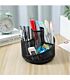 Brainware 5 Way Black Steel Mesh Rotating Pen Holder