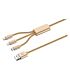 Bound Cord Series 3 in 1 Charge Cable Gold