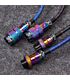Keychron Premium Coiled Aviator USB Cable | Type-C + USB-A Adapter | Detachable Aviator Connector | 108 cm