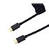 Keychron Coiled Aviator Cable - Black/Straight