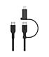 Belkin BoostCharge Pro 2-in-1 Type-C with Lightning Connector USB Cable 1.5m Black