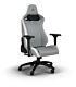 Corsair TC200 Leatherette Gaming Chair - Standard Fit - Light Grey and White