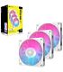 Corsair iCUE Link RX120 RGB 120mm PWM fan Triple starter kit - White