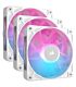 Corsair iCUE Link RX120 RGB 120mm PWM fan Triple starter kit - White