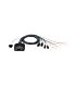 Aten 2-port USB DisplayPort Cable KVM Switch